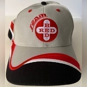 Team Red-Hed Trucker Hat With Adjustment Buckle, Legend Ball Cap. Great graphics